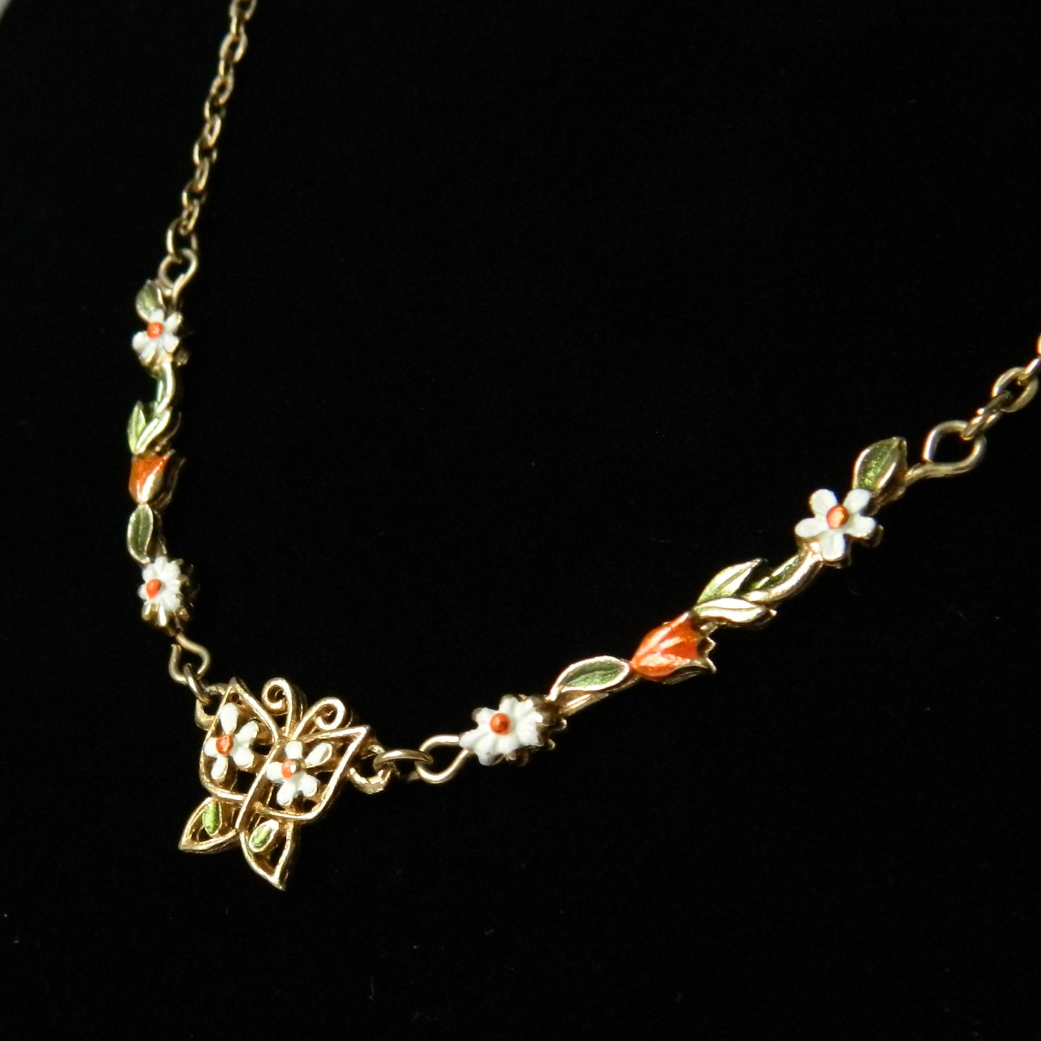 1970s butterfly necklace