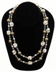1950s white bead necklace