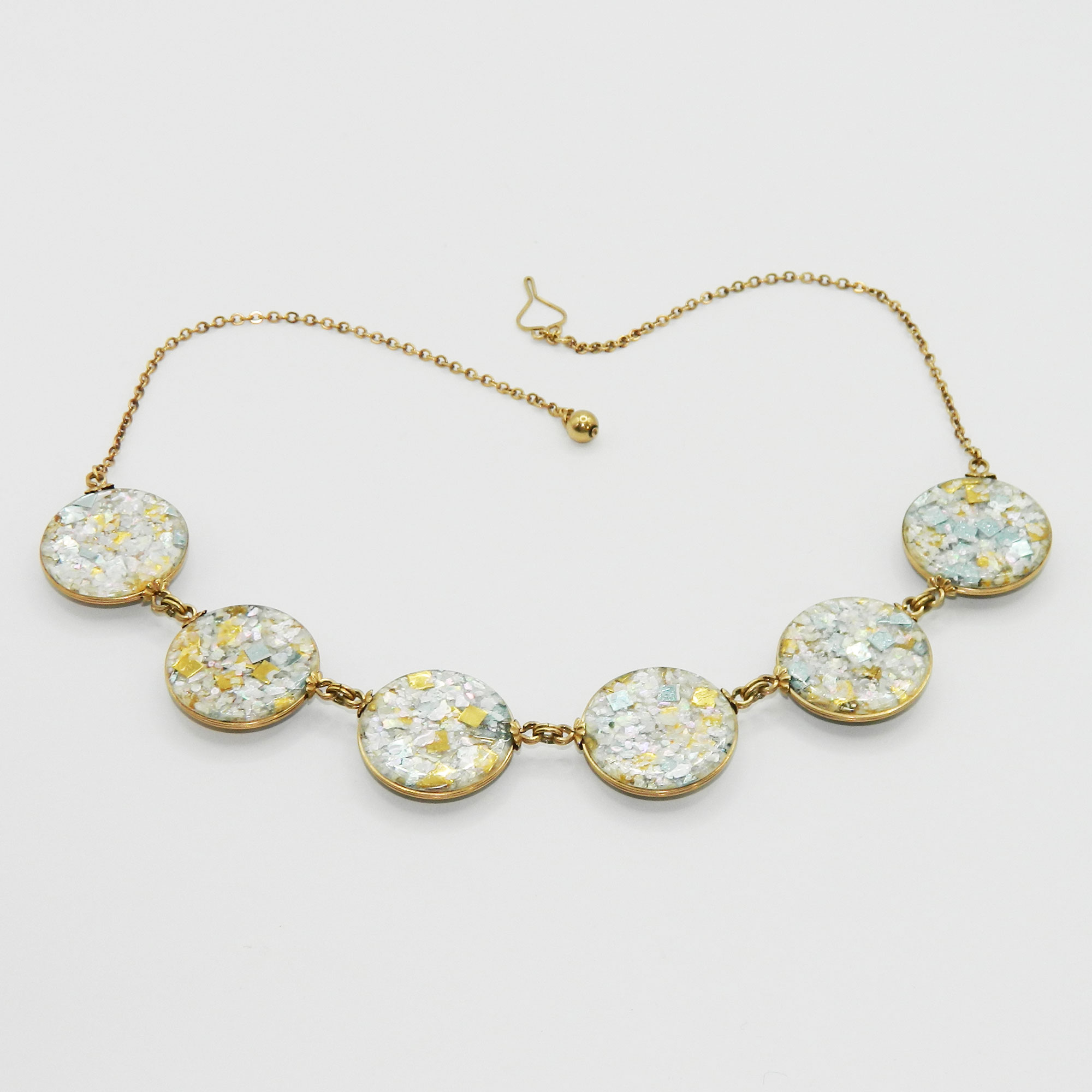 1950s Confetti Lucite Necklace