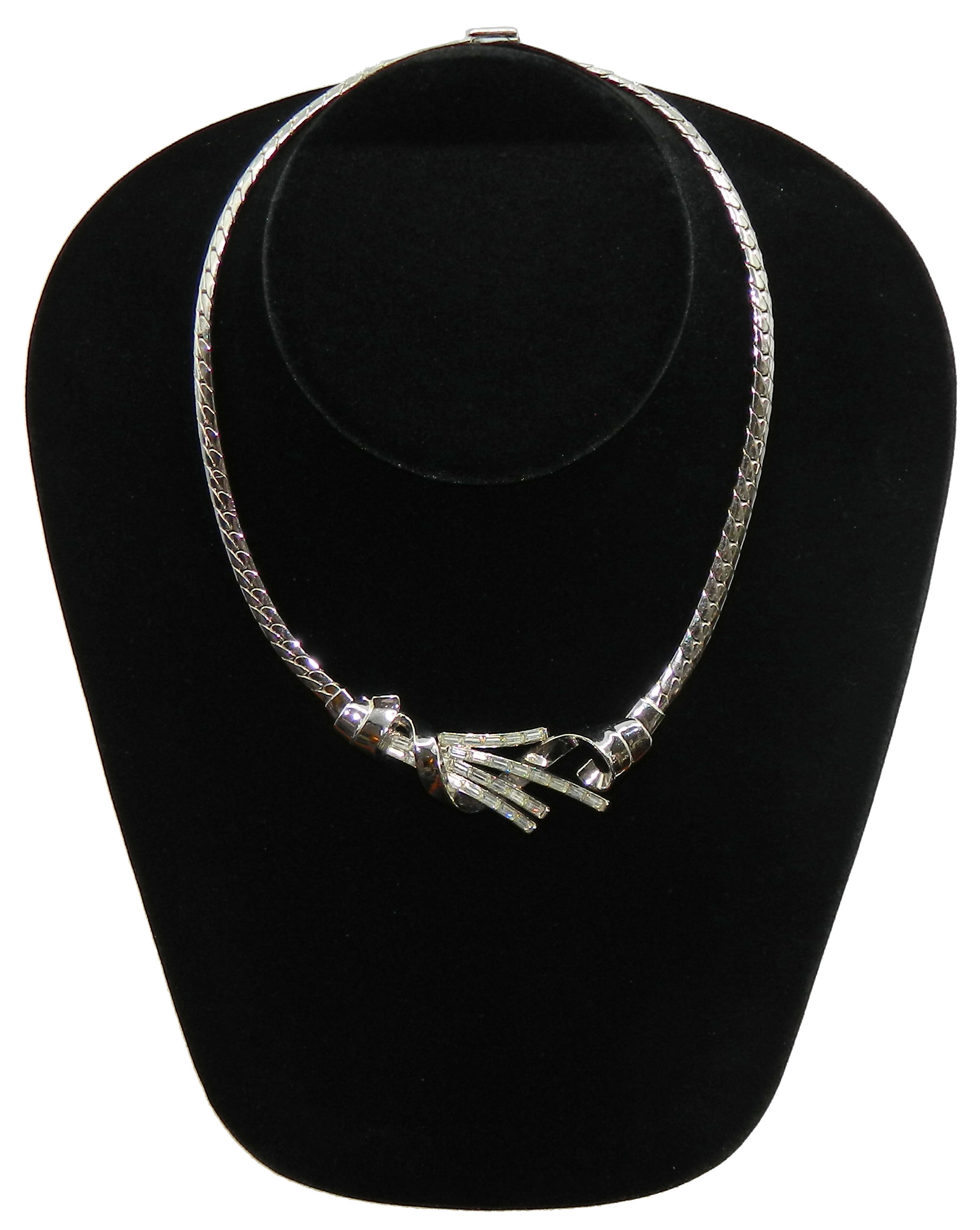 Trifari meteor rhinestone necklace