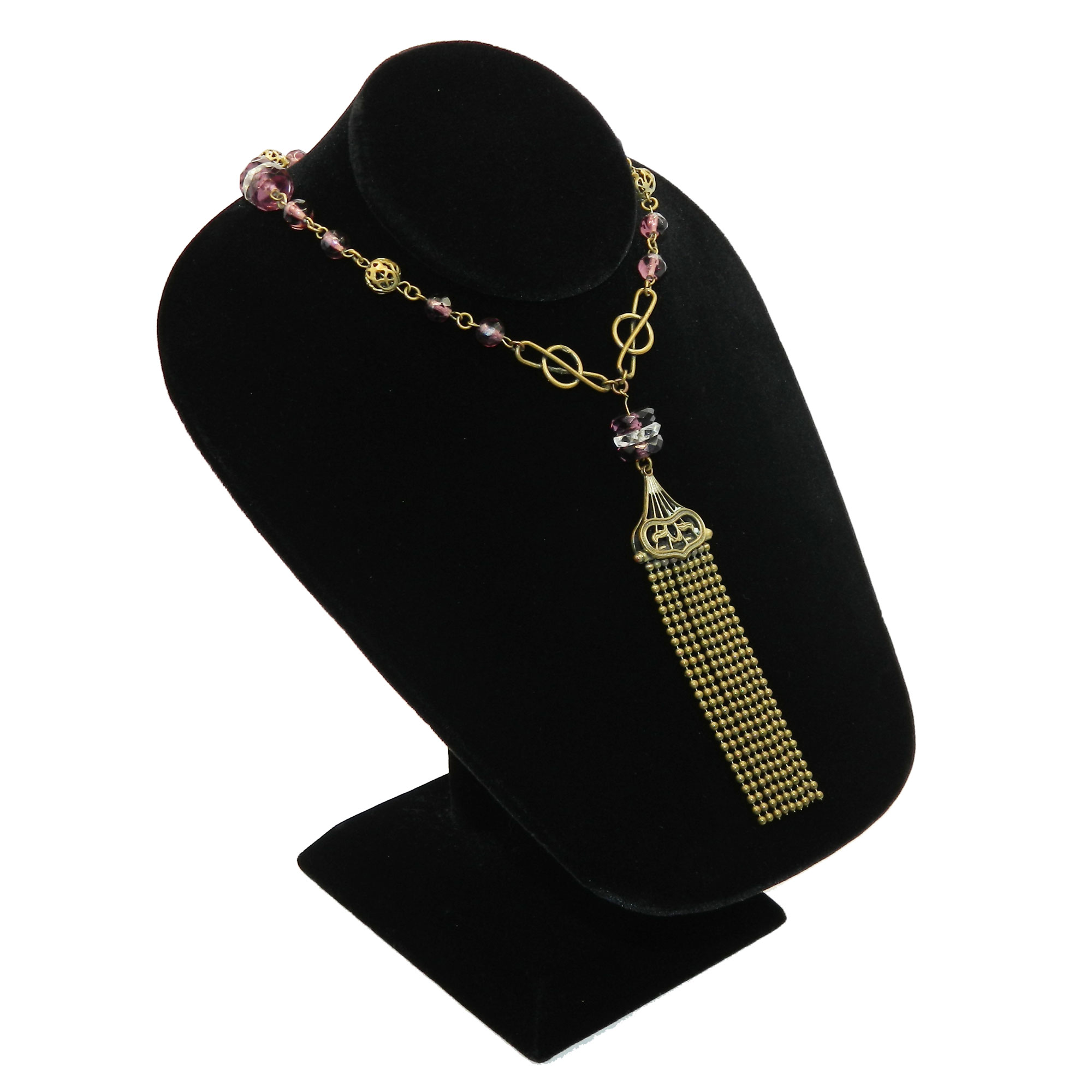 Art Deco beaded pendant necklace