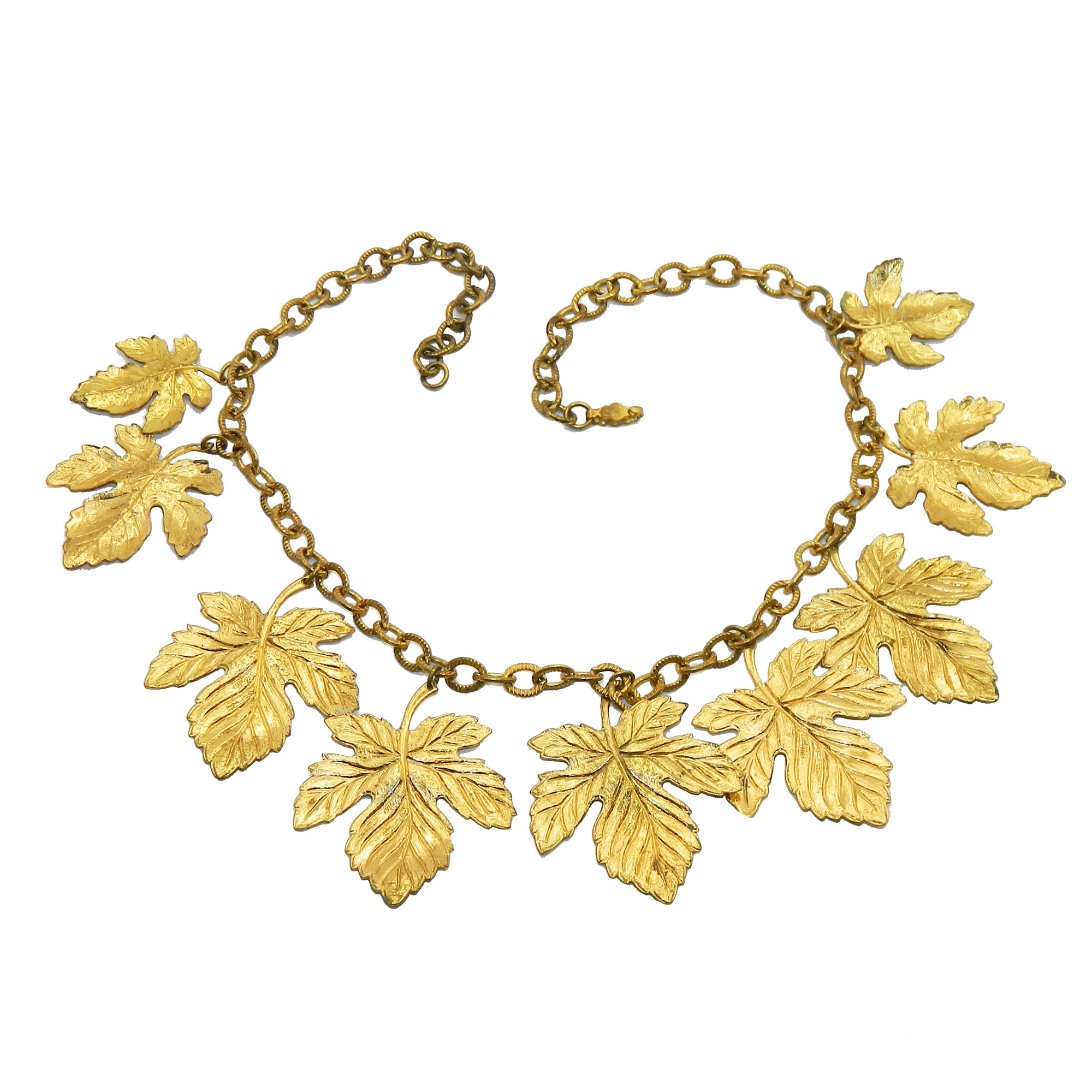 1930s leaf necklace