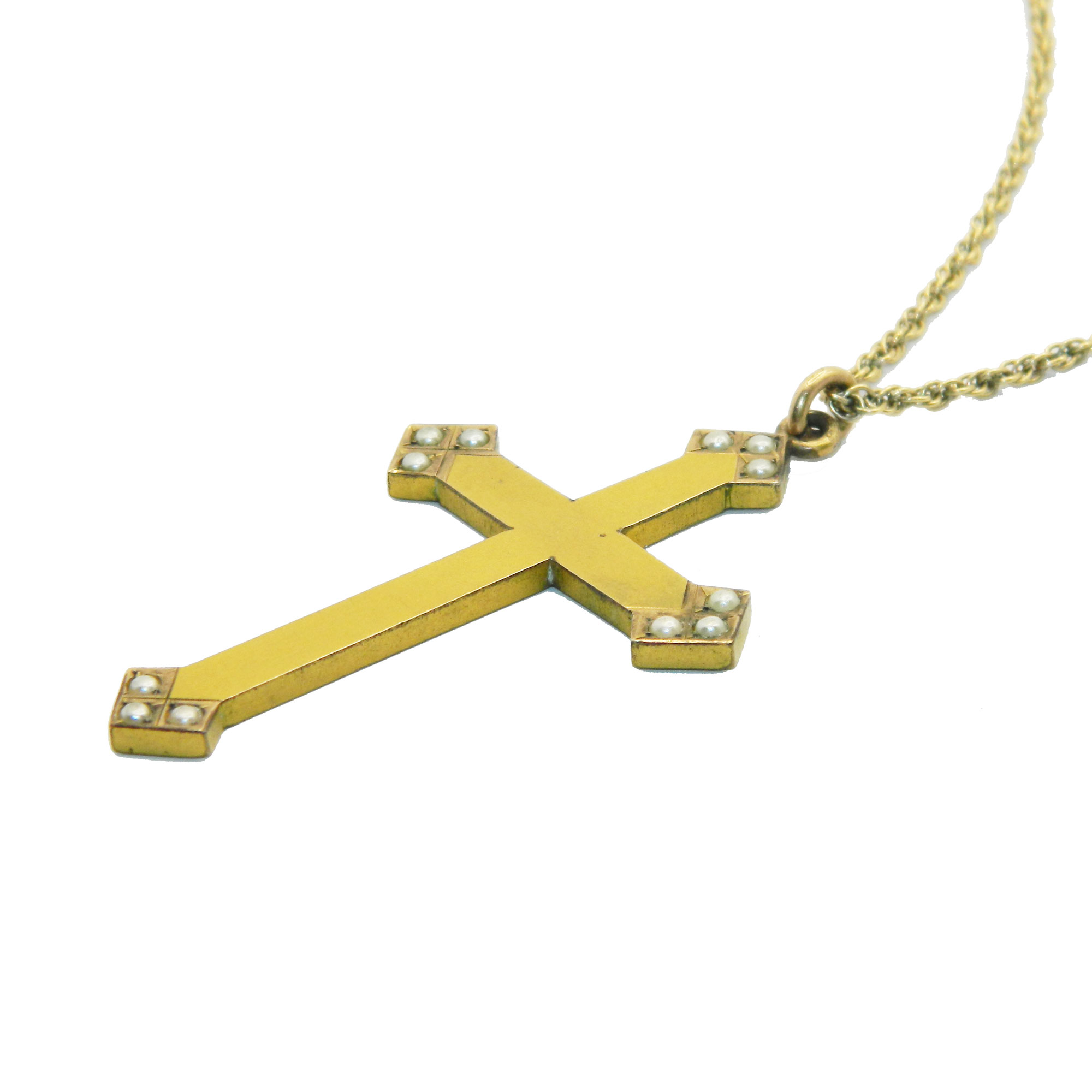 Vintage cross pendant necklace