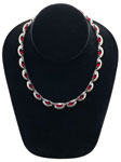 Red rhinestone Bogoff necklace