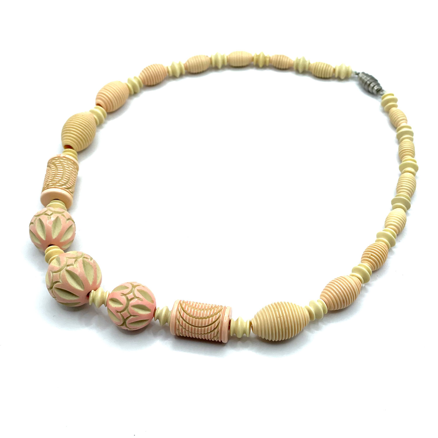 1930s celluloid bead necklace