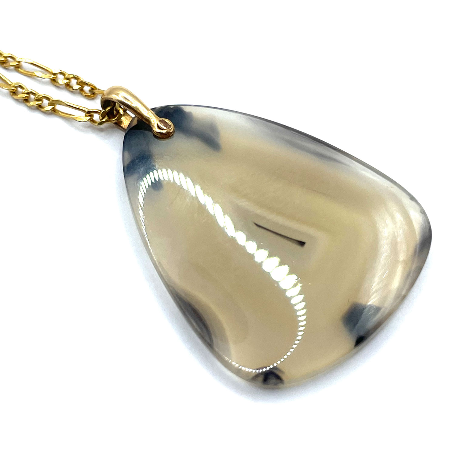 Art Deco agate pendant necklace