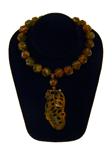 vintage Chinese stone necklace