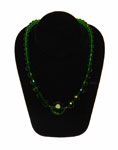 vintage forest green glass bead necklace