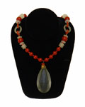 vintage beaded pendant necklace