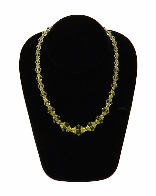 1930's yellow crystal necklace