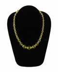 Vintage yellow crystal bead necklace