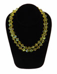 Double strand yellow crystal necklace