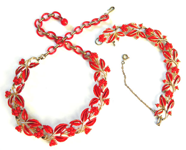 Coro necklace and bracelet