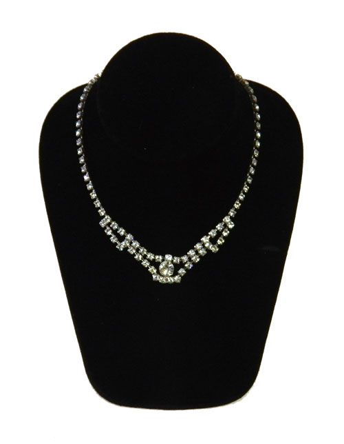 1950's clear rhinestone necklace