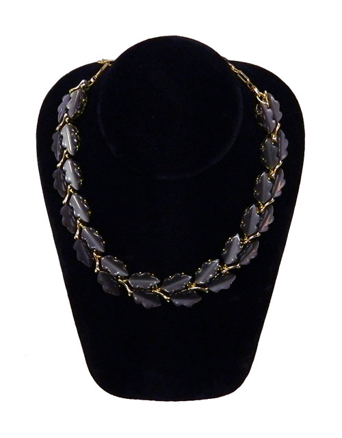 1950's thermoset leaf necklace