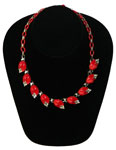 vintage red plastic necklace