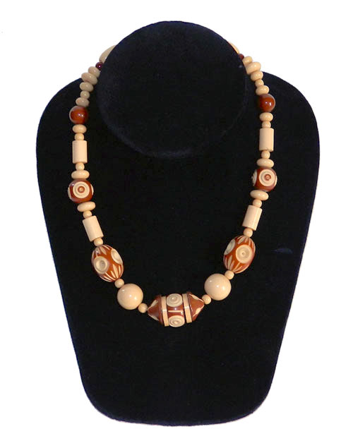 1930's celluloid bead necklace