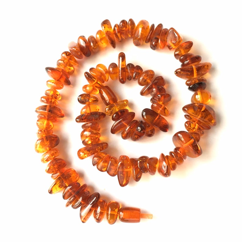 amber beaded necklace