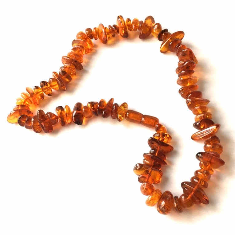 amber beaded necklace