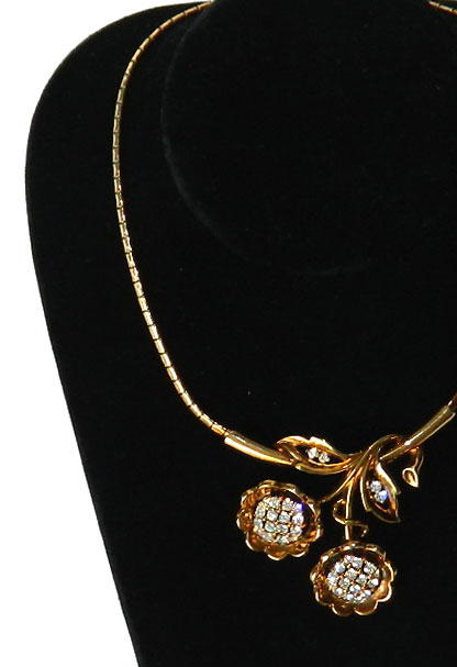 1950's Trifari double sunflower necklace