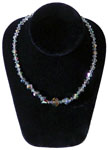 vintage lead crystal bead necklace
