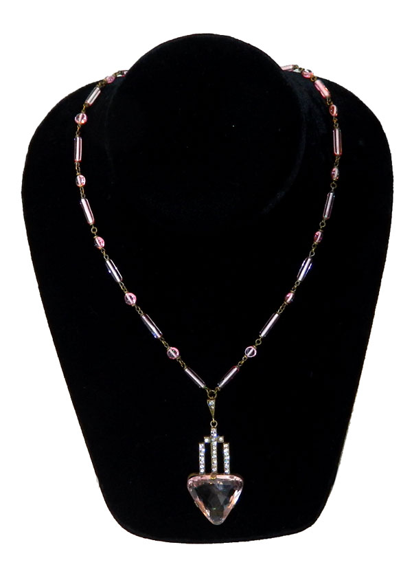 1920's Pink Art Deco necklace