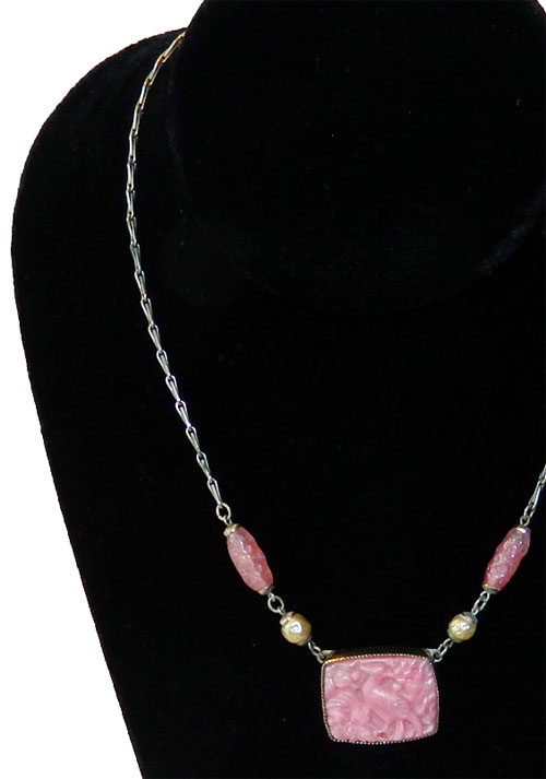 1920's Pink Art Deco necklace