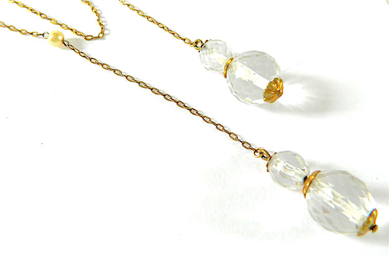 Crystal lariat necklace