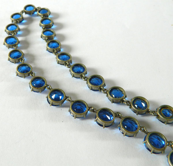 1930's Blue Rhinestone Necklace