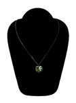 vintage aurora borealis crystal heart necklace
