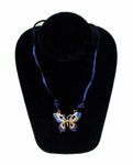 vintage enameled butterfly necklace