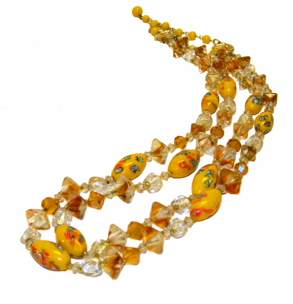 vintage mirano glass necklace