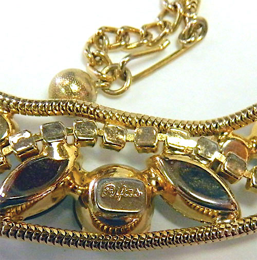 vintage Rifus rhinestone necklace