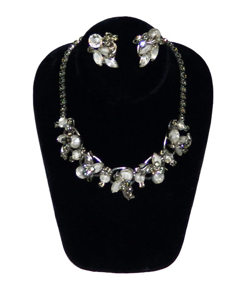  Juliana rhinestone necklace and earring set