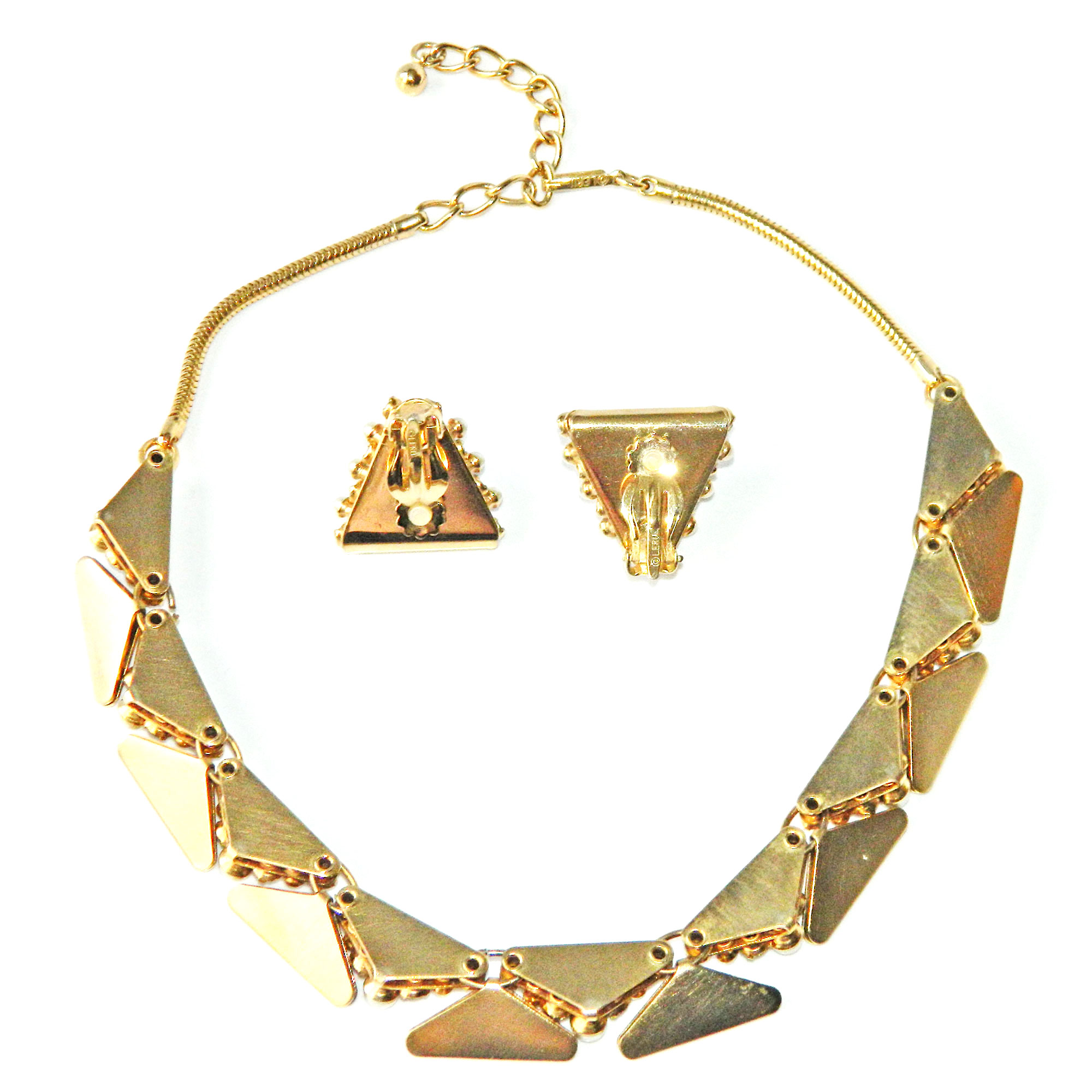 Leru rhinestone necklace set