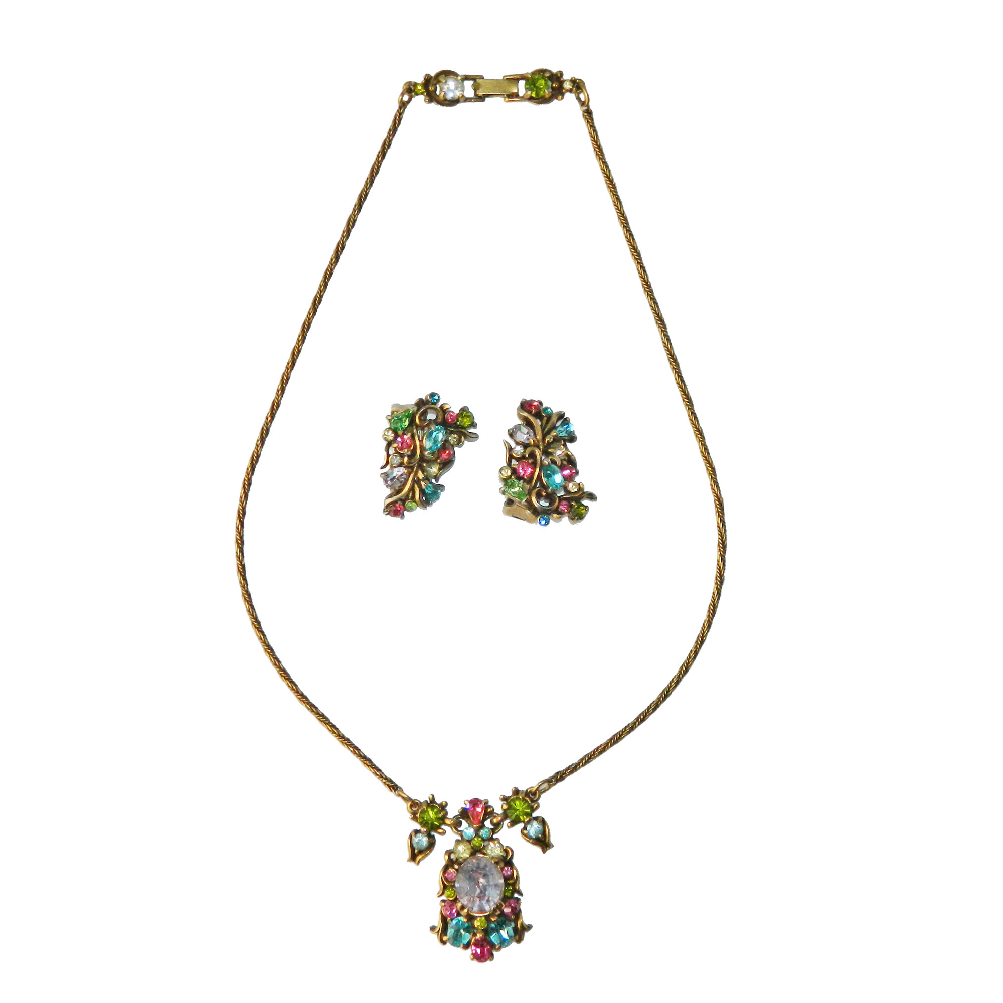 Hollycraft pendant necklace set