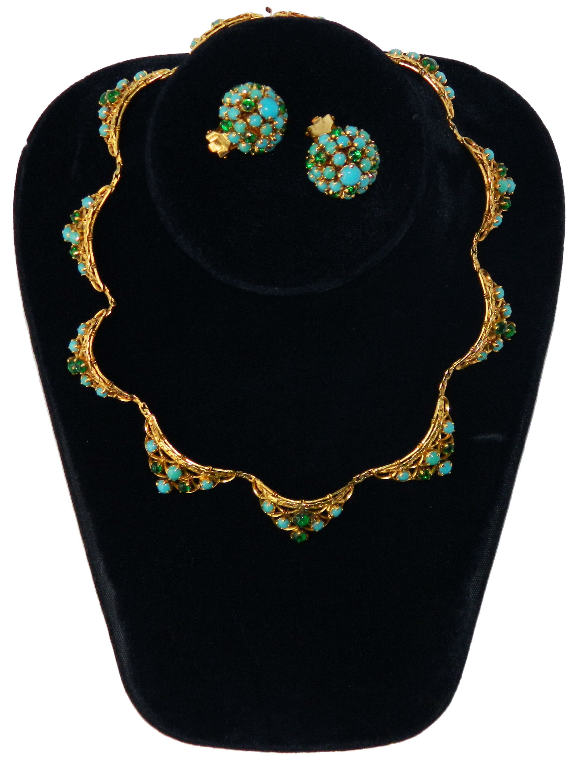 1960s Christian Dior rhinestone necklace set