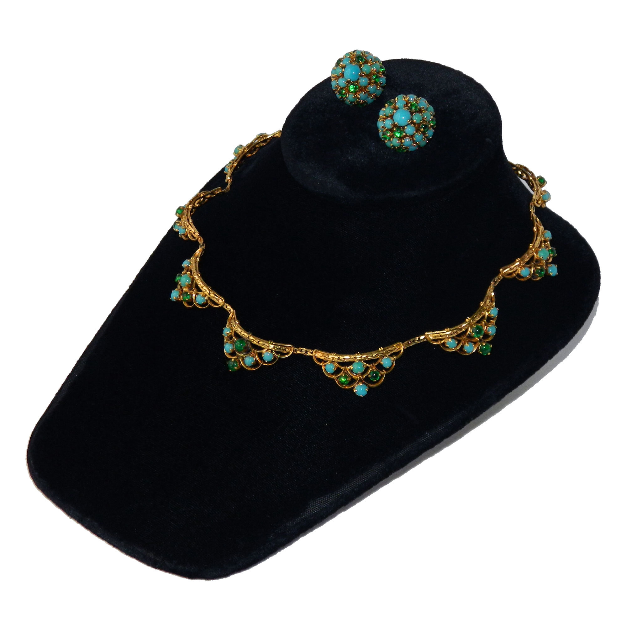 1960s Christian Dior rhinestone necklace set