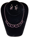 Wiesner purple rhinestone necklace set