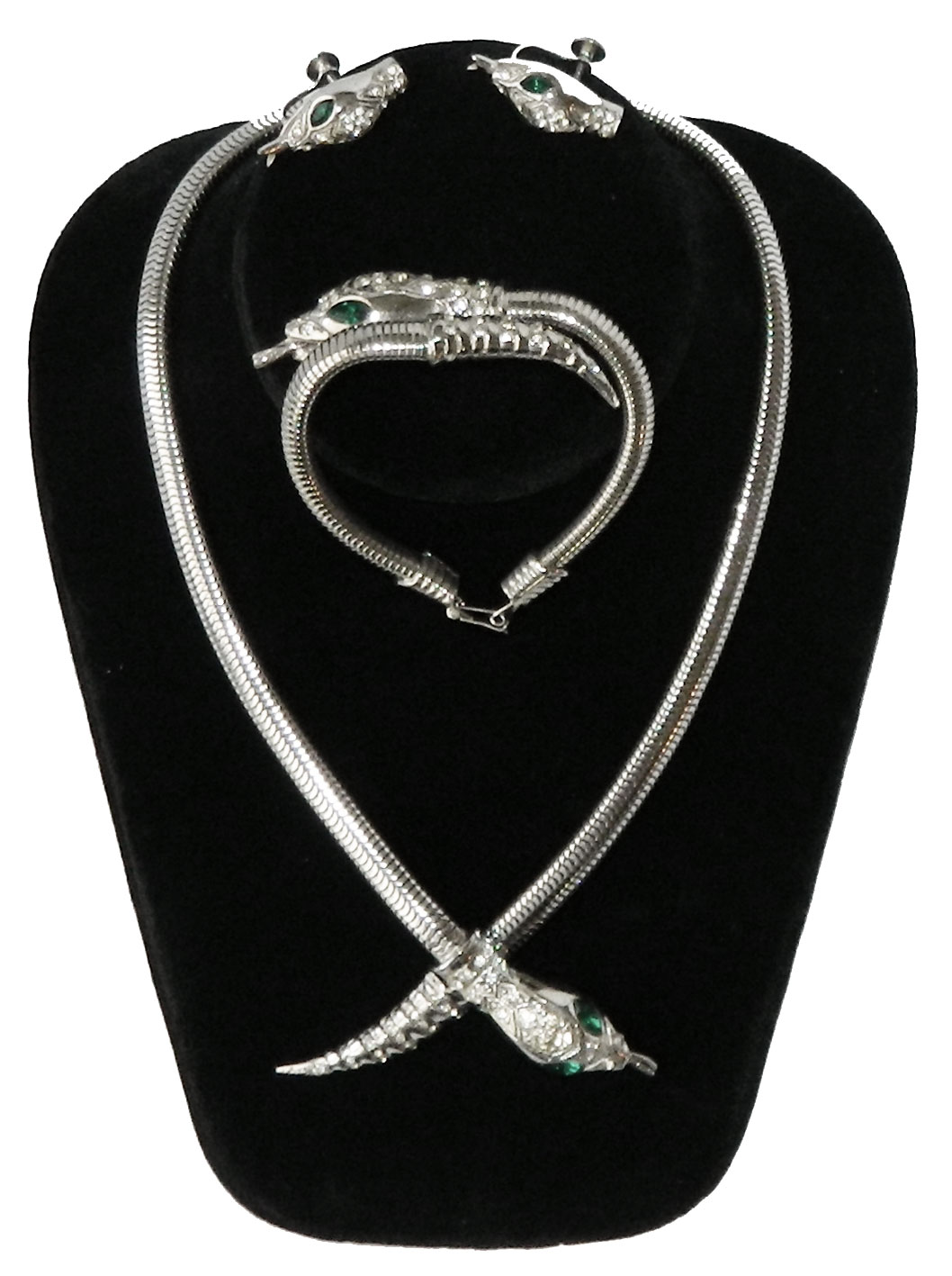 1940s Coro snake necklace set