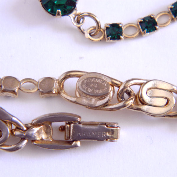 1950's Kramer rhinestone necklace and bracelet set