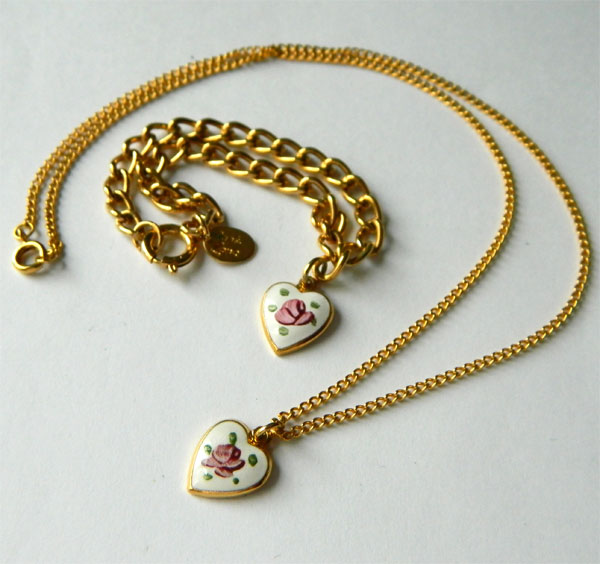 Park Lane enameled heart necklace