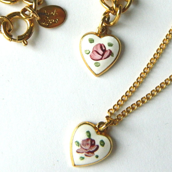 Park Lane enameled heart necklace