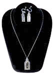 crystal pendant necklace set
