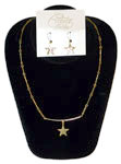 Park Lane gold star necklace and earring set