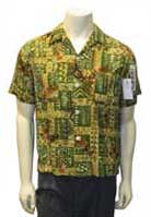 vintage rayon Hawaiin shirt with angelfish