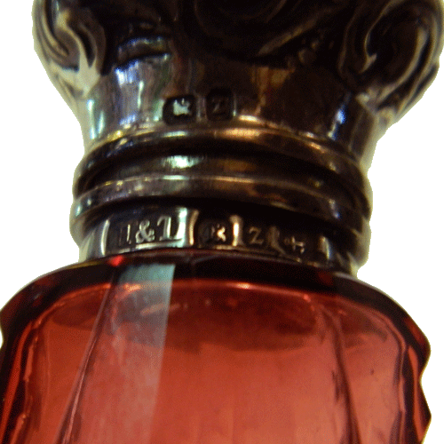 English perfume silver top hallmarks
