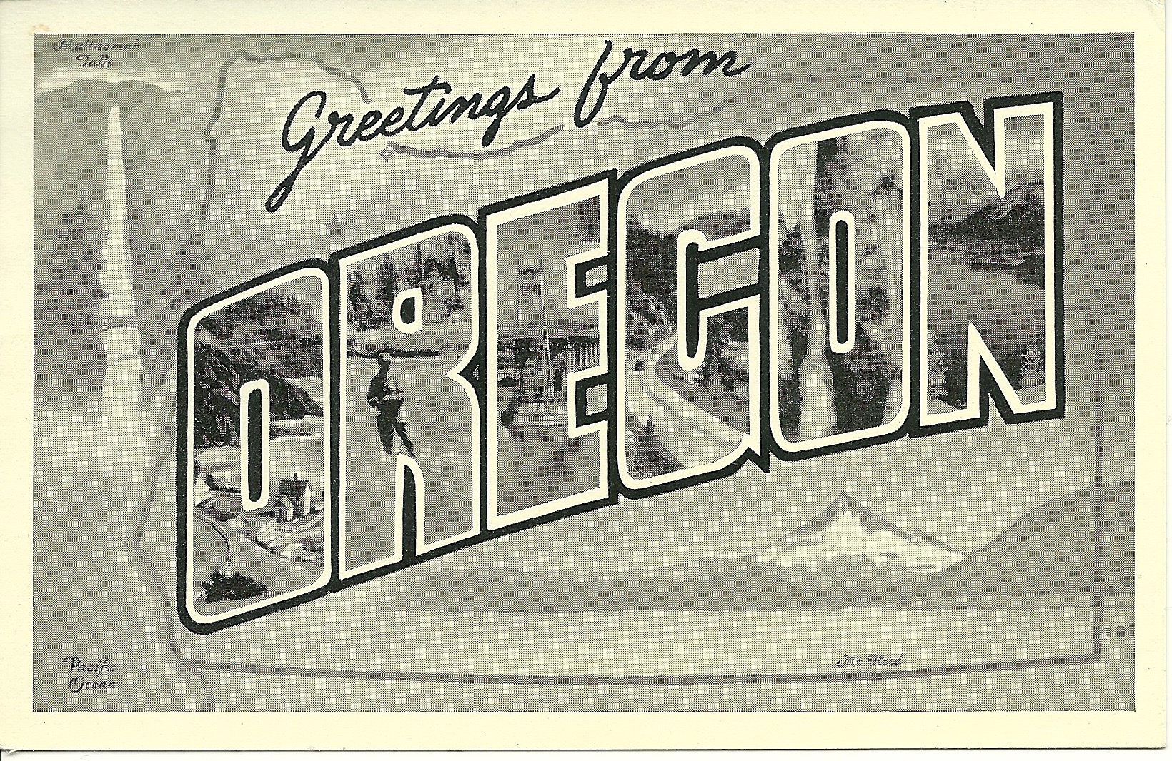 Greetings From Oregon postcard