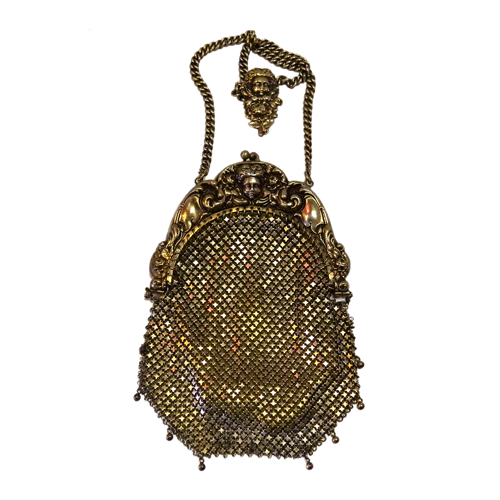 antique sterling silver Whiting and Davis silver mesh handbag
