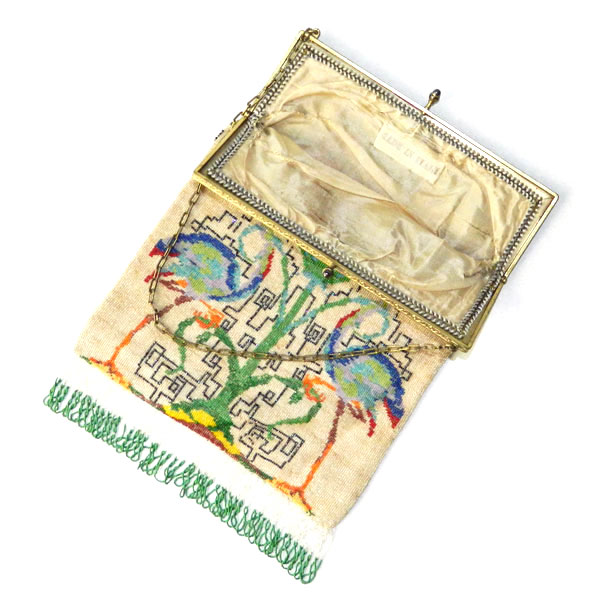 Antique micro bead purse
